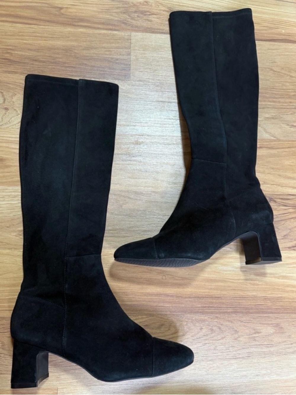 Stuart Weitzman Black Suede Over-The-Knee Boots